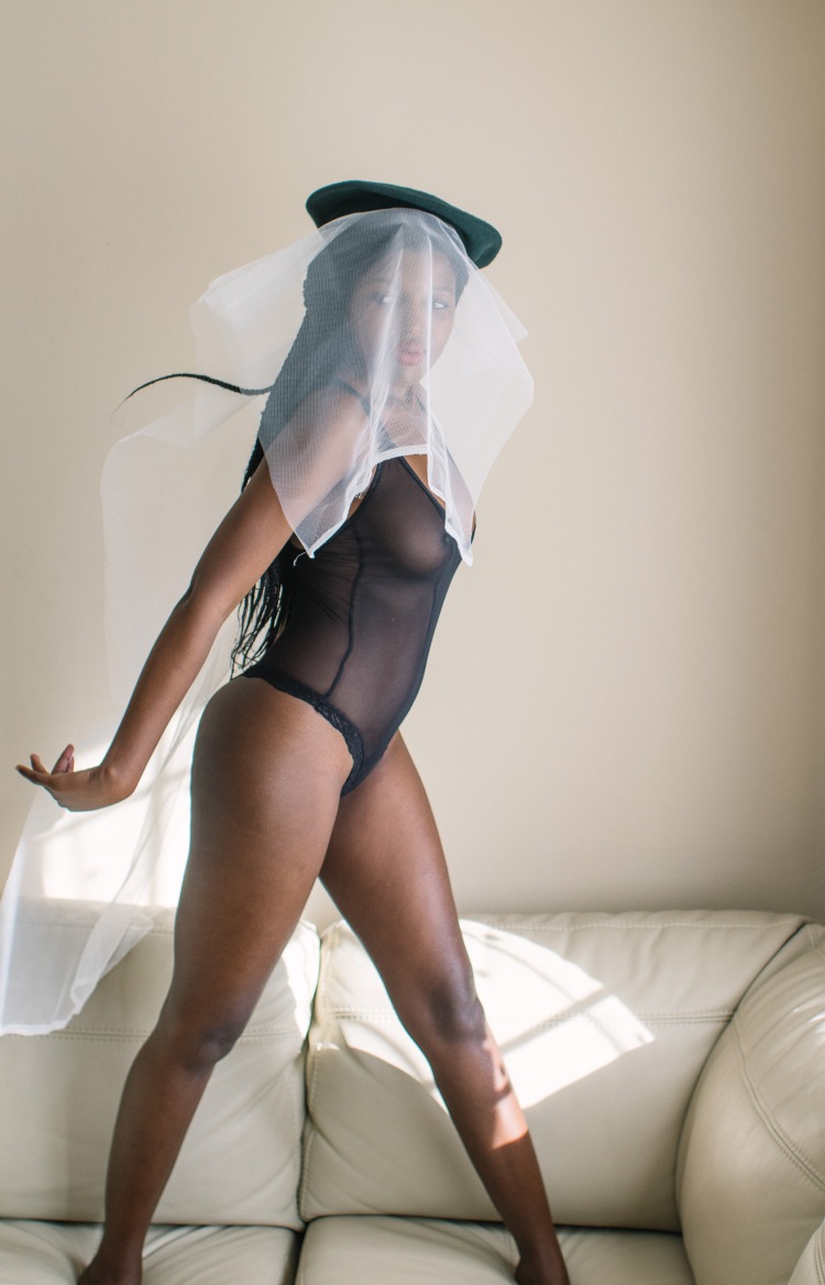 ULove Studio Black Bodysuit on Afrikan Princess